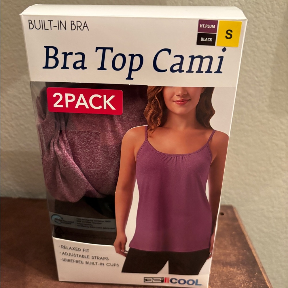 BE COOL Women's Camisole 2-Pack - Plum and Black